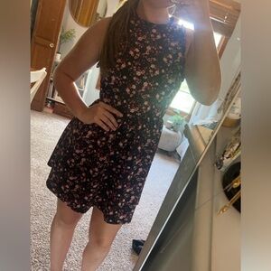 Medium black/pinks floral summer dress - Rewind